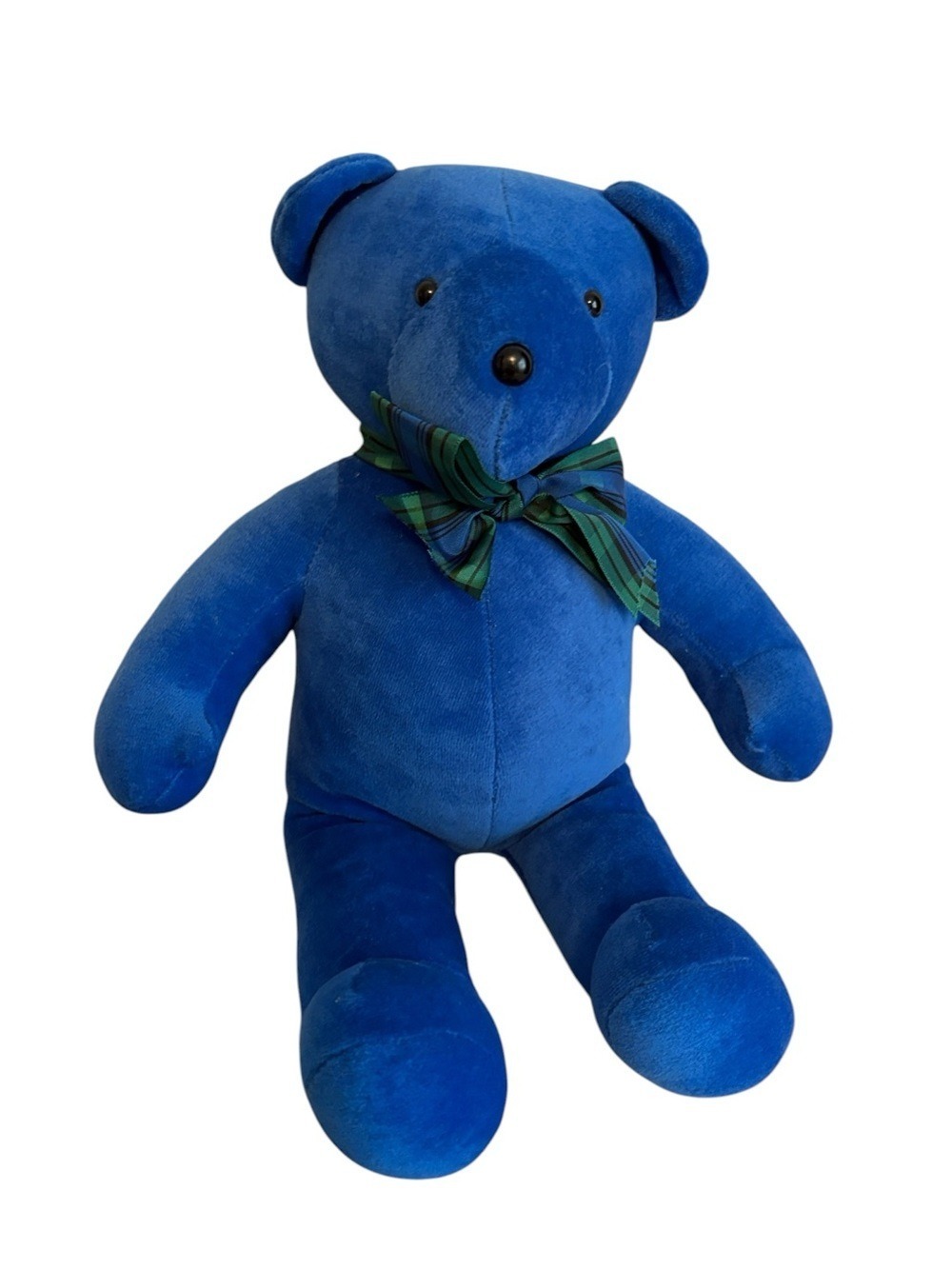 Vintage 1984 North American Bear Company Baby Bare Teddy Bear Velvet Blue 13”
